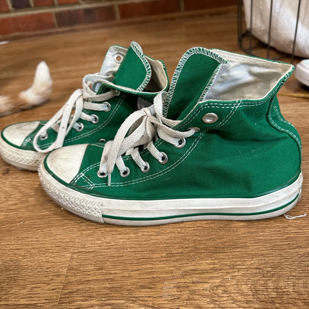 green high top converse womens 7